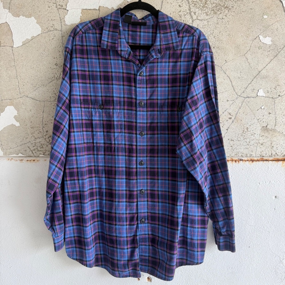 Vintage Patagonia Plaid Shirt Mens XL Long Sleeve Heavy Cotton Made in Portugal